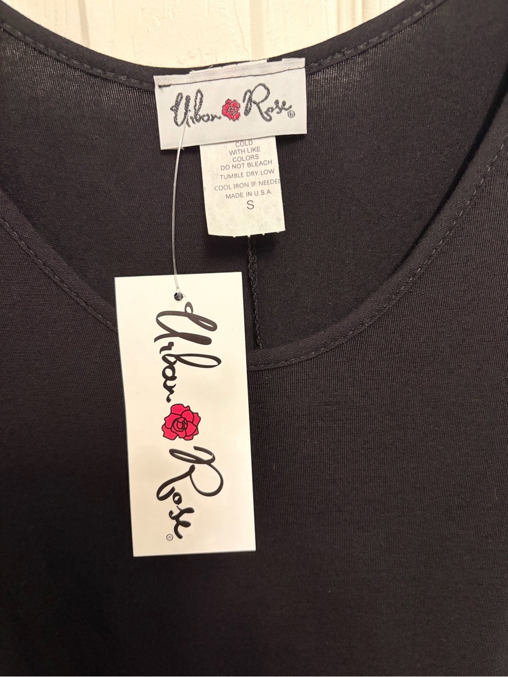 Women's Black V-Neck Top